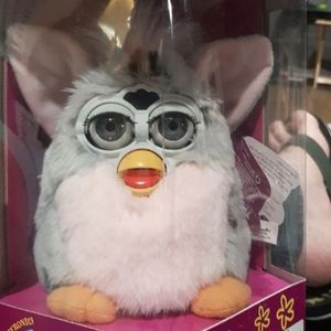 1998 furby. Tiger electronics gray and pink furby